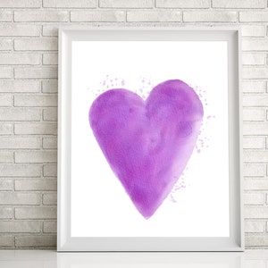 Printable Pastel Hearts Wall Art, Watercolor Style Wall Art, Pastel ...