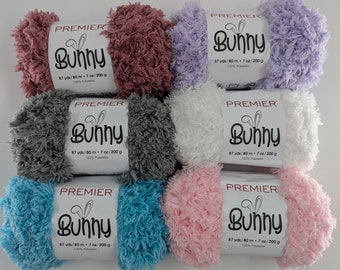 Yarn Destash - (Pack of 2) - Premier Bunny Yarn - 6 Colors to Choose From