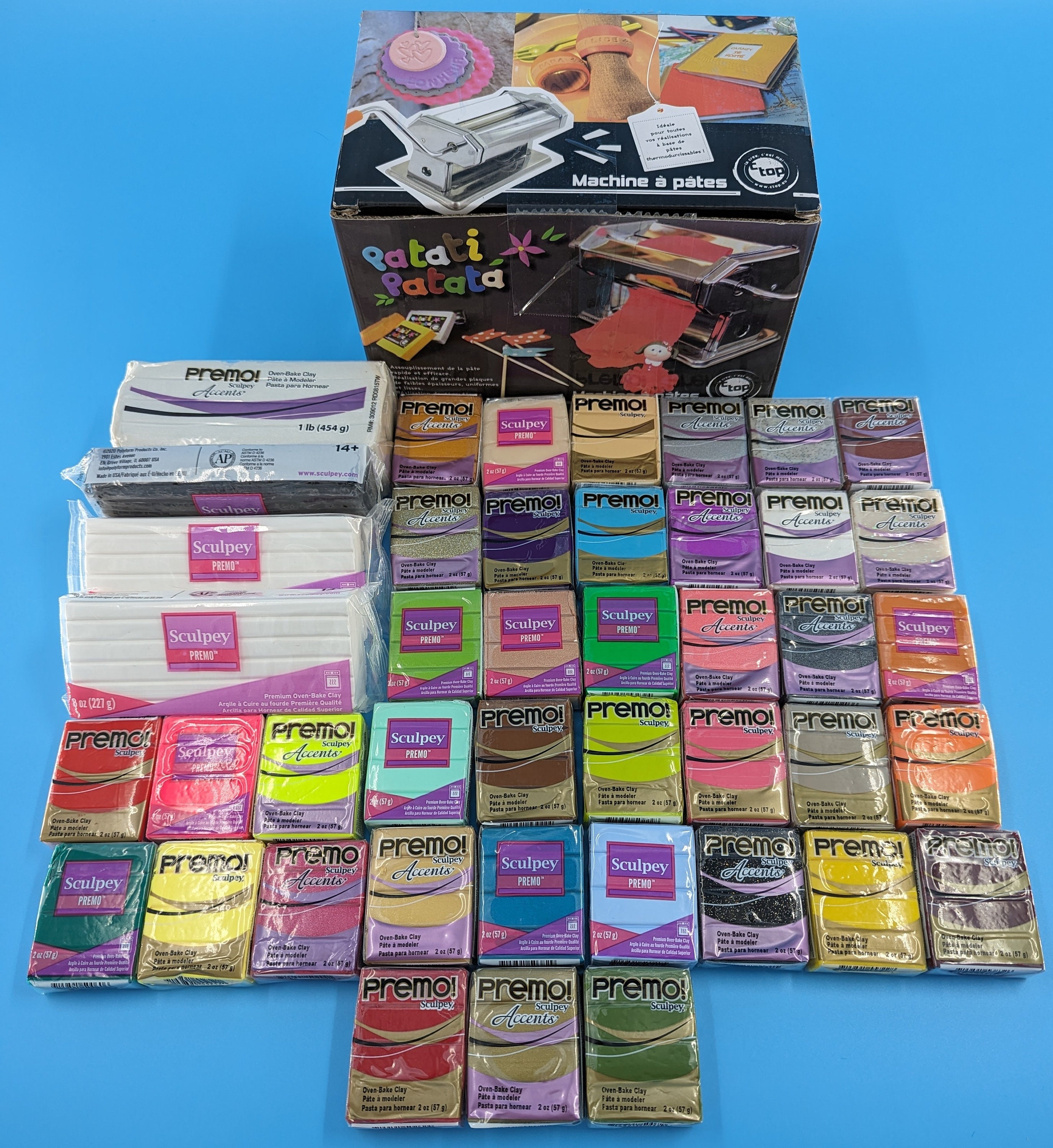 Polymer Clay Set 48 Colors Modeling Clay Sculpting and Oven Bake Kit Baking  and Molding 