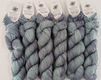 Yarn Destash - Loops & Threads - Meandering Serpentine Yarn - Aqua Lavender (6 Pack)