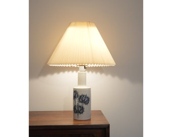 Danish lamp by Fog & Mørup, Royal Copenhagen with floral motive designed by Kai Lange. Vintage mid-century modern 1960s design