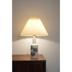 Danish lamp by Fog & Mørup, Royal Copenhagen with floral motive designed by Kai Lange. Vintage mid-century modern 1960s design