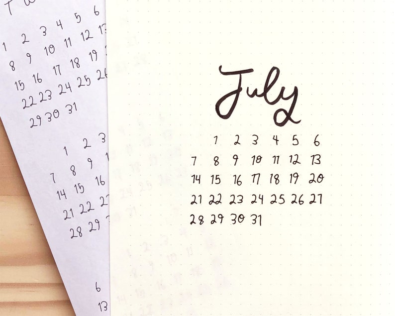 bullet journal mini calendar printable bullet journal mini calendar printable