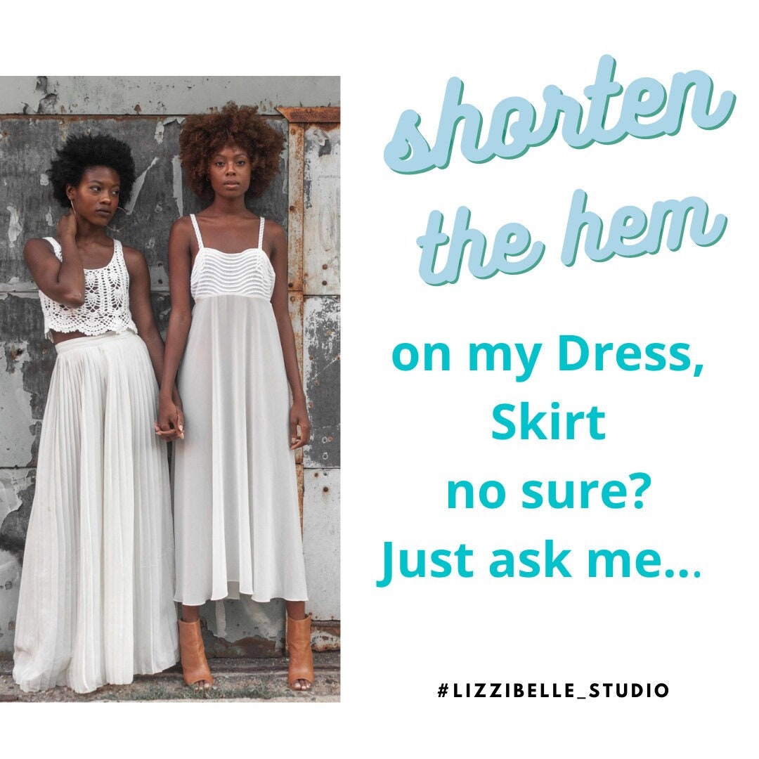 Shortening My Dress Skirt Sewing Alteration Shorten Alter Etsy