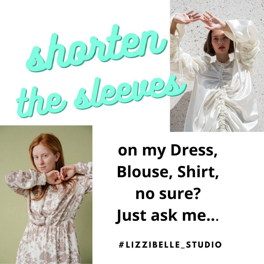 Shortening Sleeves Dress Shirt Blouse Sewing Alteration Etsy