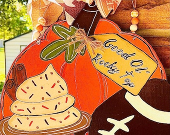 Tennessee Vols Door Hanger: Handmade Football Pumpkin Fall Decor