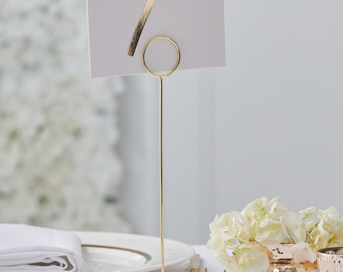 Gold Metal Table Number Holder Gold Wedding Table Name Holders Wedding
