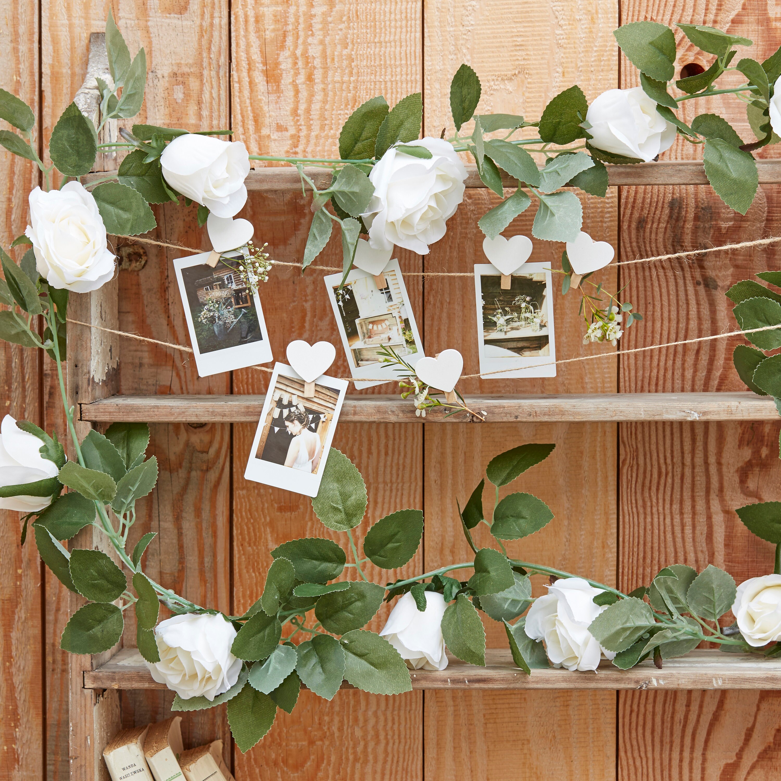 White Flower Garland White Rose Garland Wedding Etsy