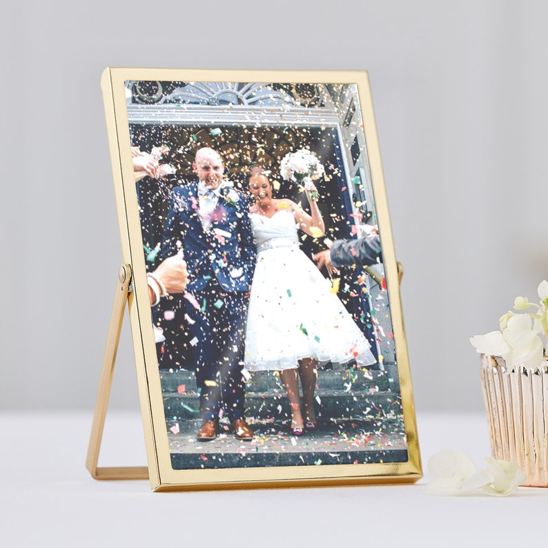 Gold Photo Freestanding Frames Wedding Table Numbers Etsy