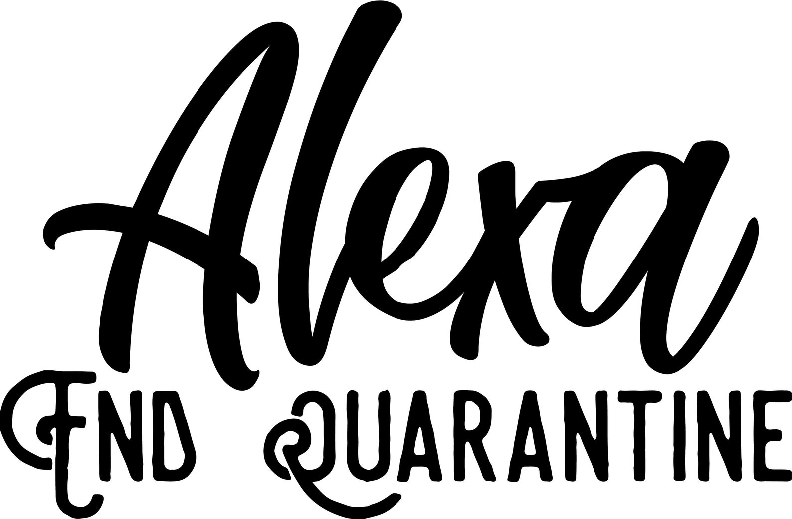 Alexa End Quarantine SVG Cut File Alexa svg Funny Svg | Etsy