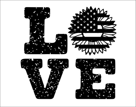 Download Patriotic Sunflower 4th Of July Svg Sunflower Svg Love Svg Etsy