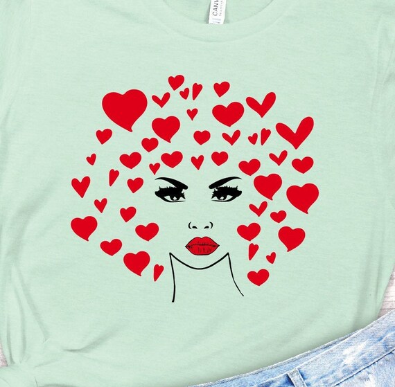Download Kits How To Valentine Svg Afro Girl Silhouette Svg T Shirt Designs Valentine Elsa Afro Puffs Svg Valentine Shirt Gift Afro Puff African American Svg Craft Supplies Tools