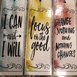 Set of 3 Laminated Bookmarks - Positive Affirmation