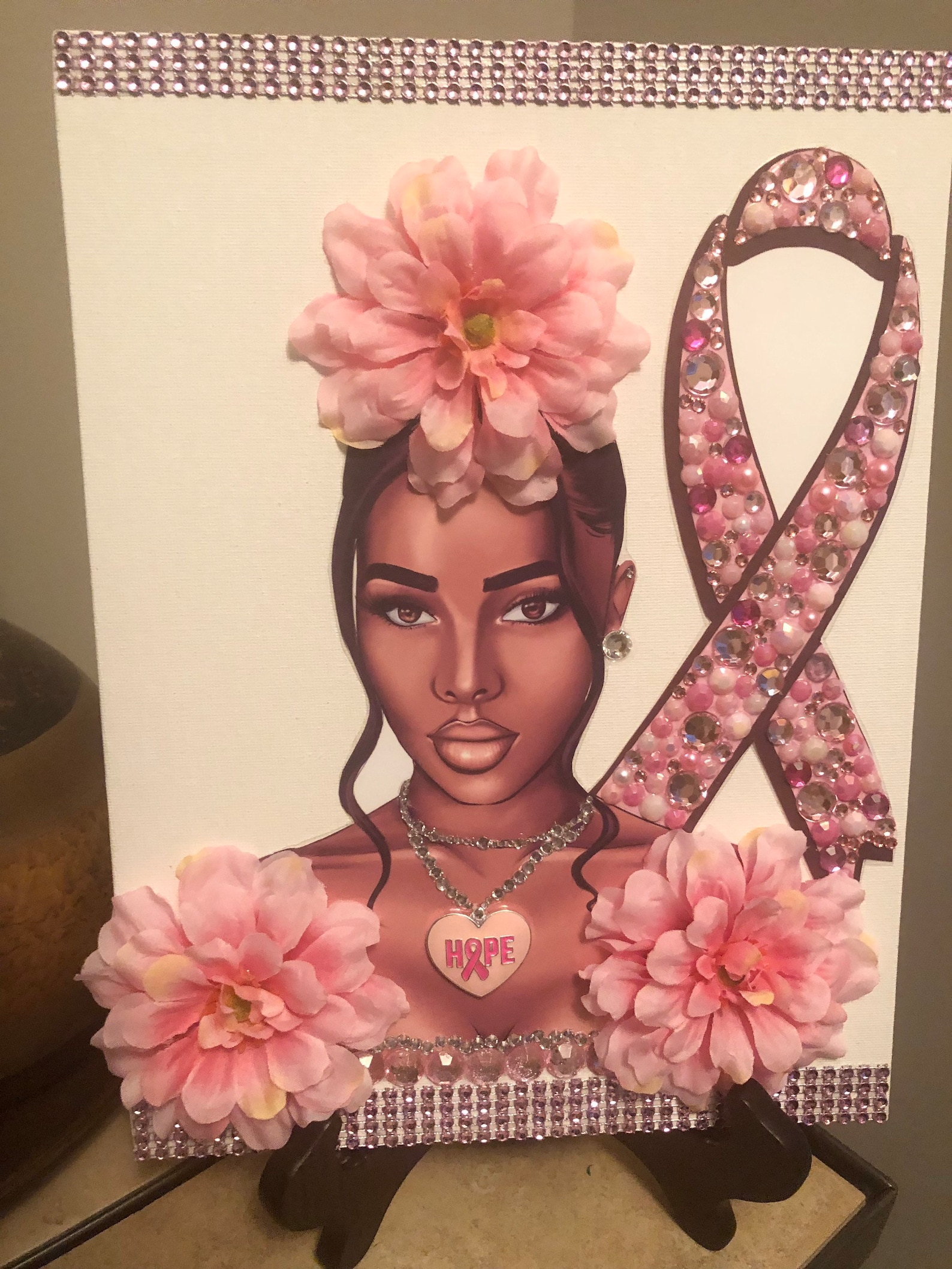 Awareness Aurora Diva 9x12 Bling Canvas Art Board. Hand Etsy
