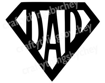 Dad Shield SVG, Dad Svg, Fathers Day, Superhero cut file, Cricut, Silhouette Cut Files, Daddy, Dad, Super, Decals