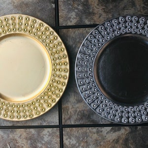 Bling Charger Plate: Silver or Gold Decorative Centerpiece