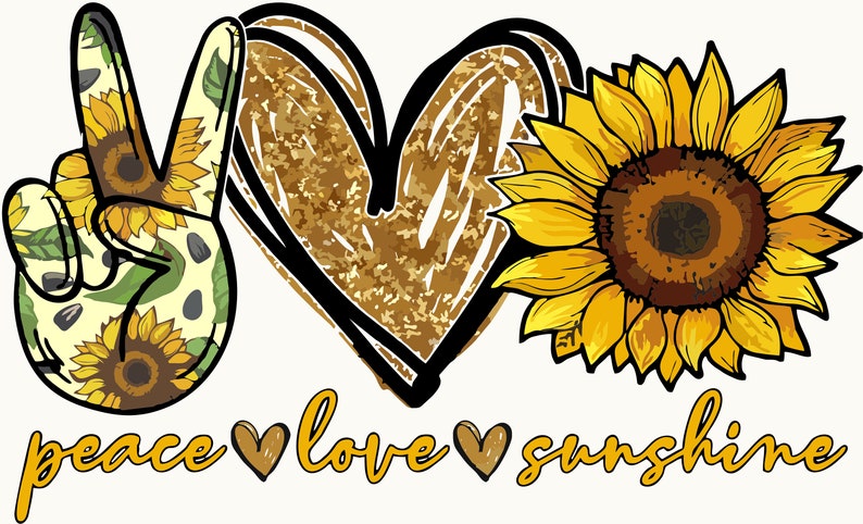 Download Peace Love Sunshine Sunflower Cup w/Matching Display ...