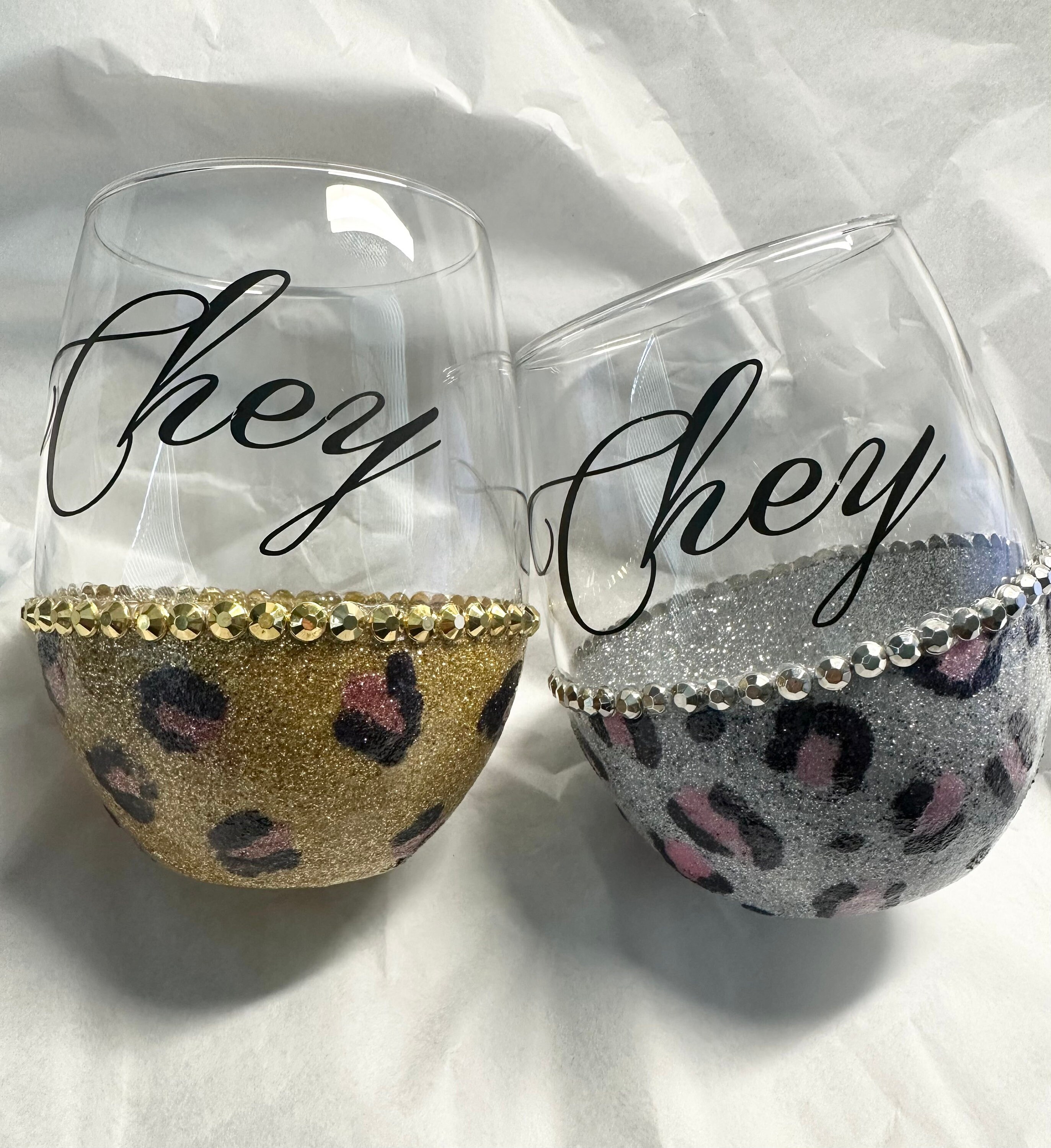 All Things Nice on X: Leopard print wine glasses, available now, hurry  limited stock!🦄 #wineglass #pink #leopardprint #valentines #glitter   / X