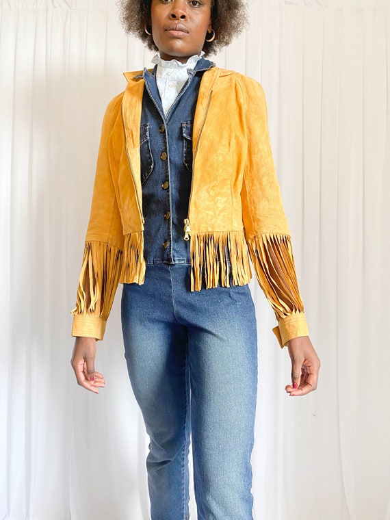 Vintage 1970s Suede Tassel Jacket