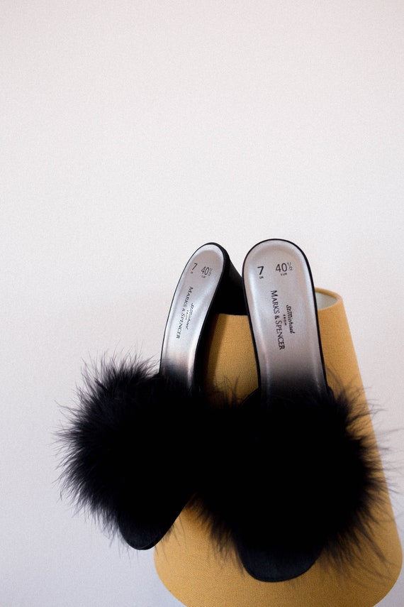 Vintage Marabou Shoes