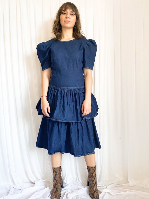 80s denim dress