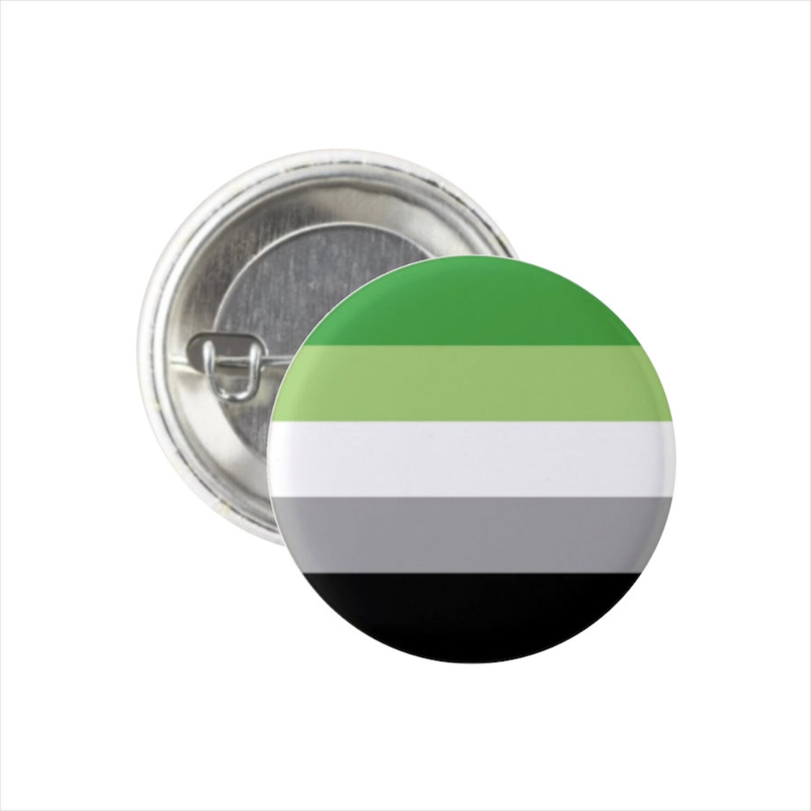 Aroflag Pin Aromantic Aro Pride Flag Pin Round Circle Button ~ 1