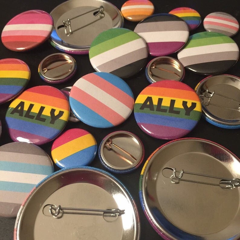 1.5" Pansexual Pan LGBTQ Pride Flag LGBT Pin Badge Pinback Button 