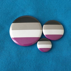 Asexual Ace Pride Flag Pin Badge Pinback Button ~ 1&quot; Pin 1.5&quot; Pin 2.25&quot; Pin ~ 10 25 50 100 500 Pride Pins