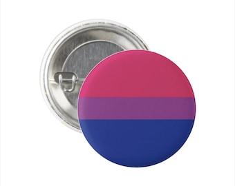 Bisexual Bi Pride Flag Pin Round Circle Button ~ 1&quot; Pin 1.5&quot; Pin 2.25&quot; Pin ~ 10 25 50 100 500 Pride Pins