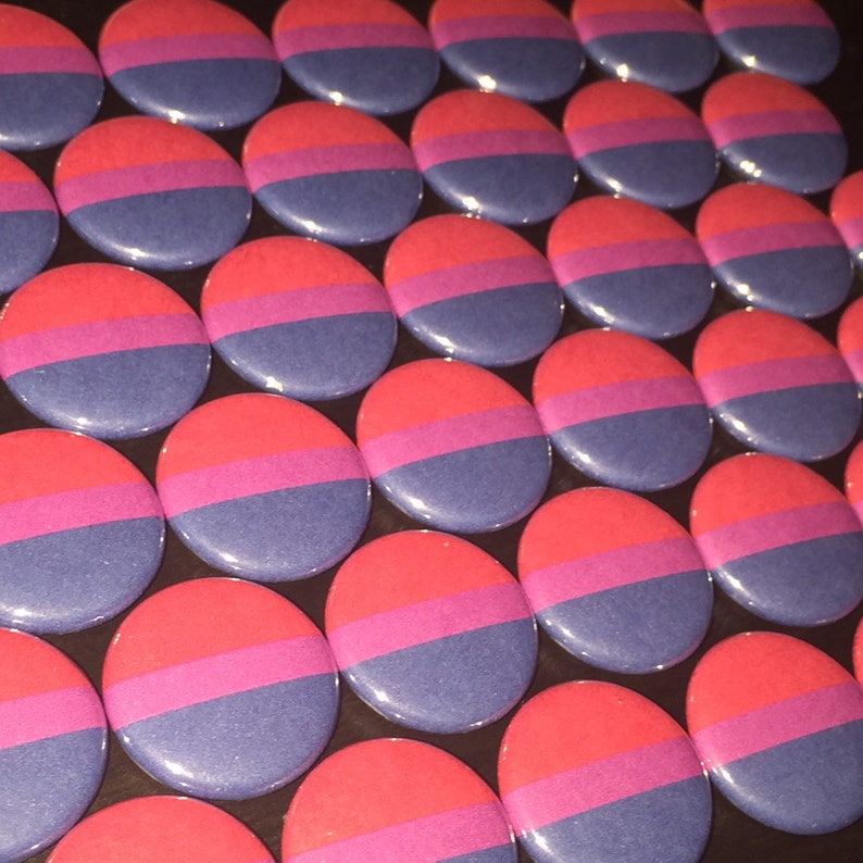 Bisexual Bi Pride Flag Pin Badge Pinback Button 1 Pin Etsy Uk