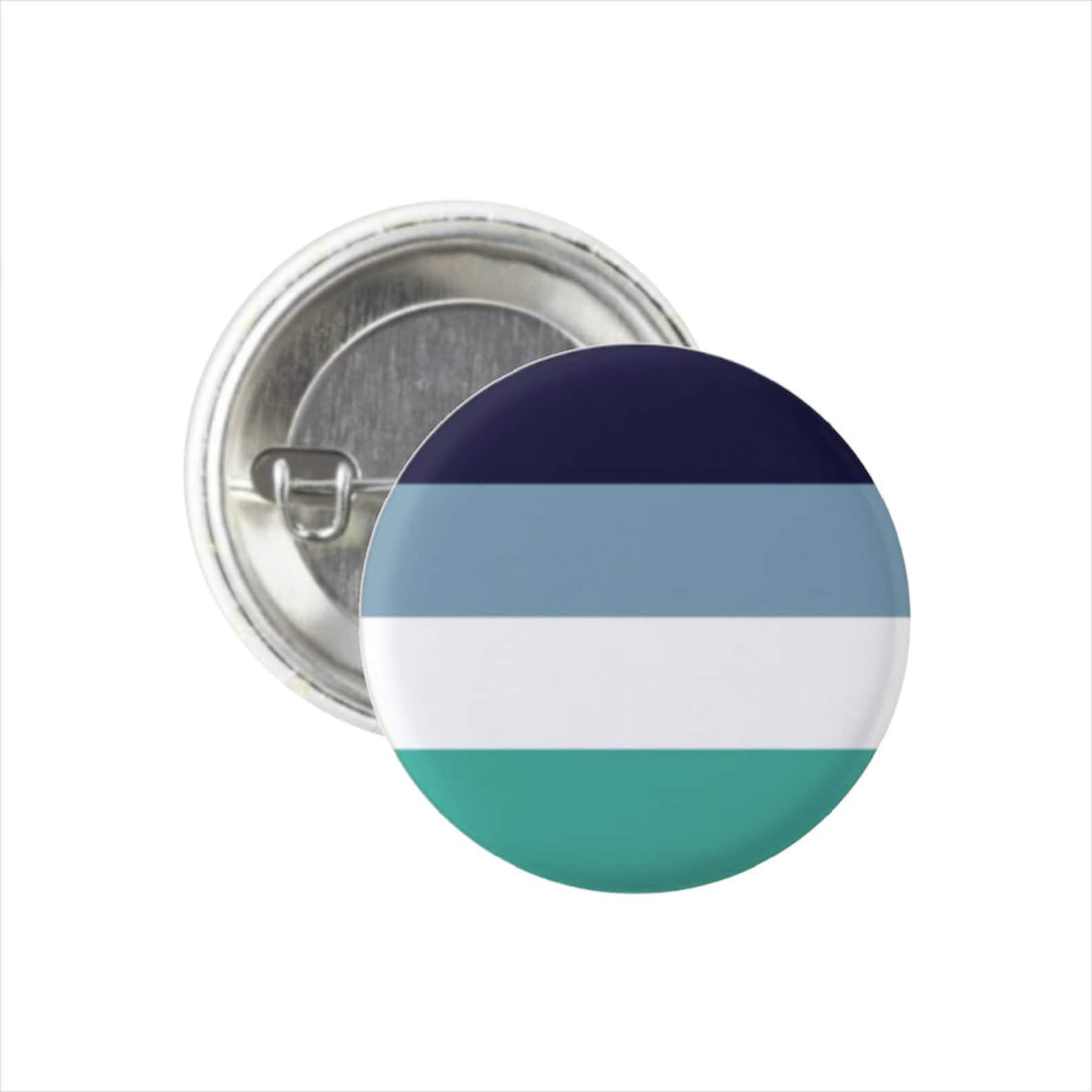 Aroflag Pin Oriented Aroace Aro Ace Pride Flag Pin Round Circle Button ~ 1