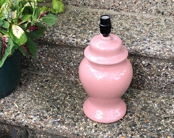 pink ceramic lamp base
