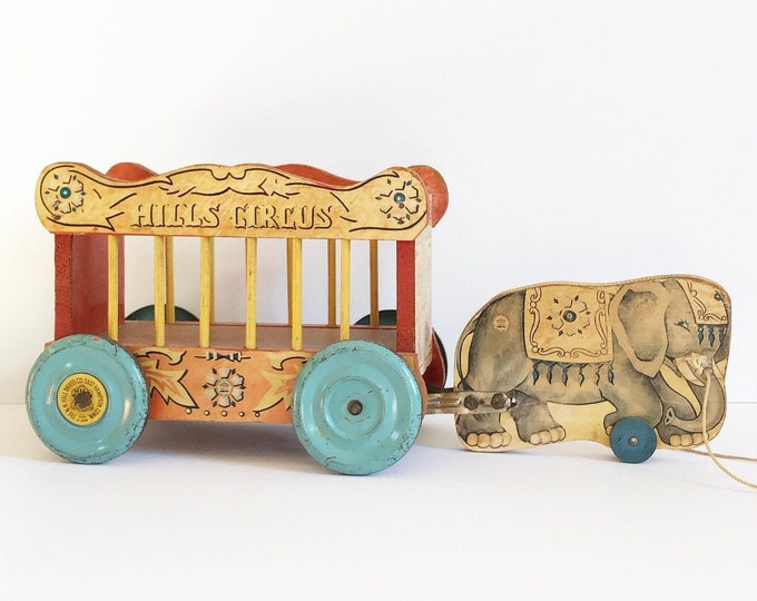 Vintage Pull Toy Wagon 1956 NN Hill Brass Company Hills Circus - Etsy