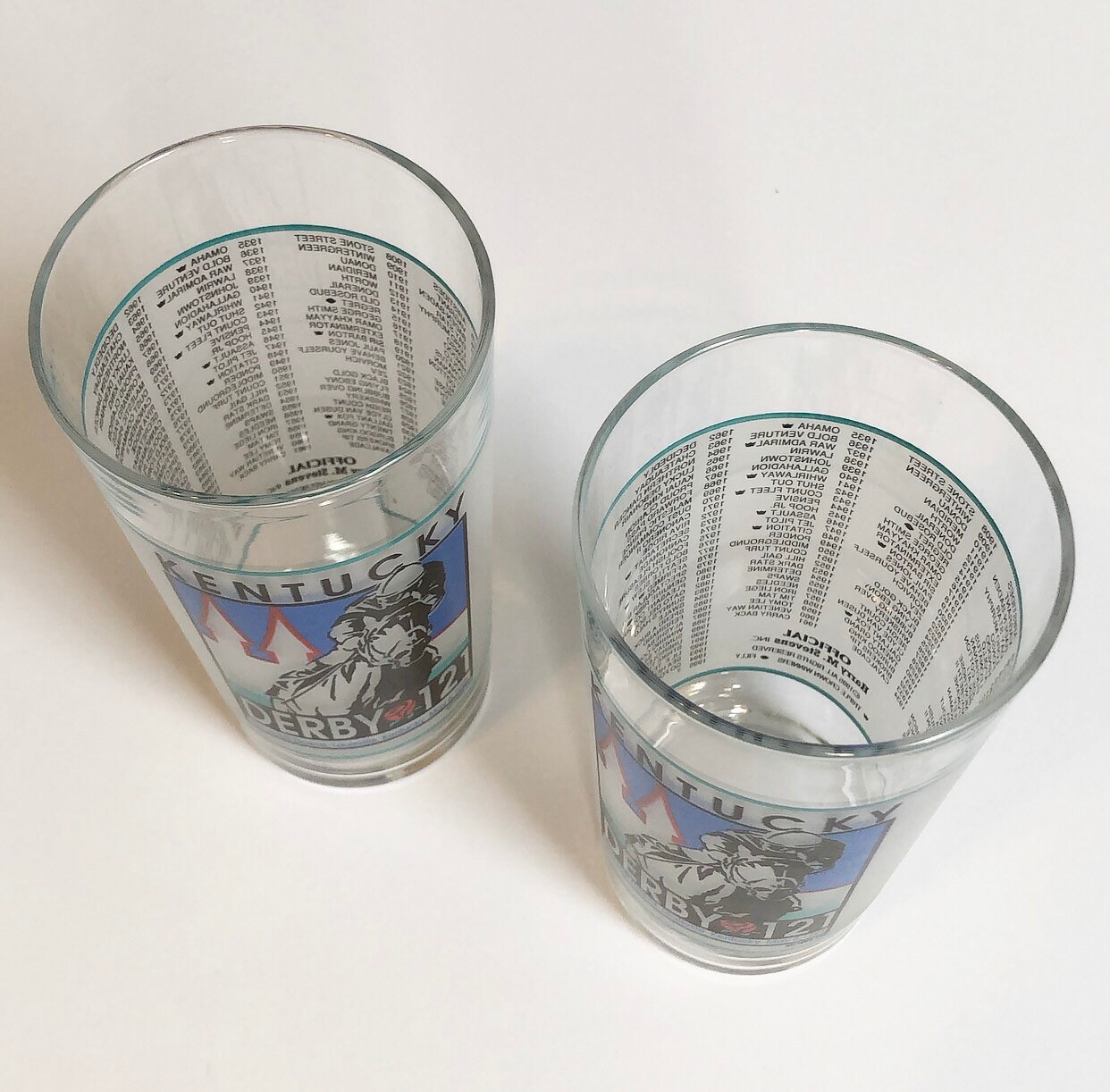 Vintage Kentucky Derby Glasses 1995 Kentucky Derby Churchill Etsy
