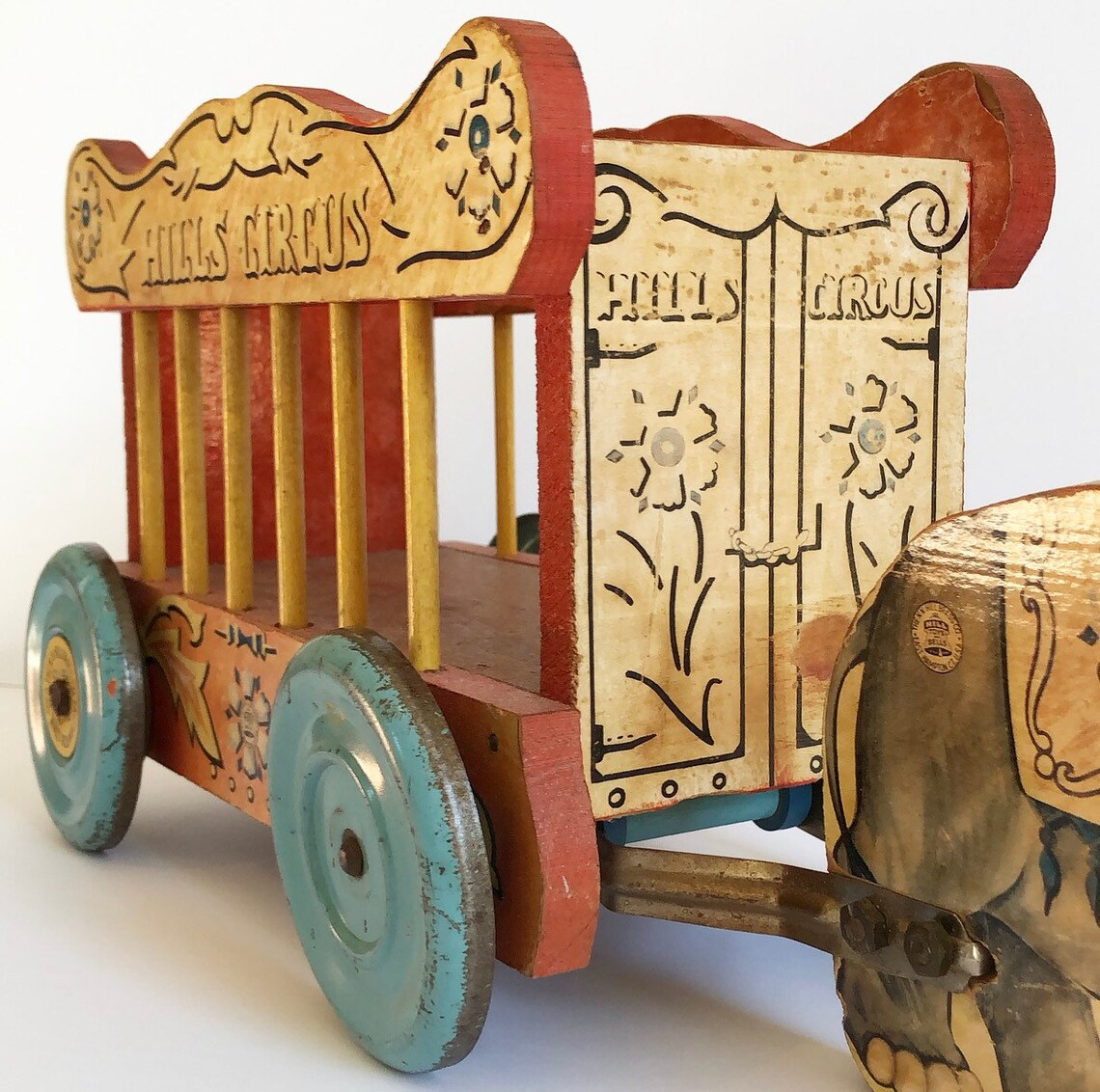 Vintage Pull Toy Wagon 1956 NN Hill Brass Company Hills Circus Etsy
