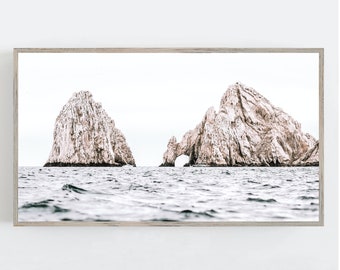 Samsung Frame TV Art, Cabo San Lucas Wall Art, Arch in Ocean, Mexico Wall Art, Coastal Wall Decor, Digital DOWNLOAD, Digital Art for Tv