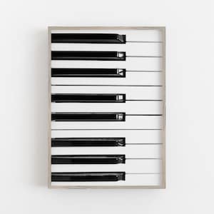 Piano Keys Art, Black and White Art, Piano Wall Art, Music Wall Art, Trendy Wall Art, DIGITAL DOWNLOAD, PRINTABLE Wall Art, Large Wall Art