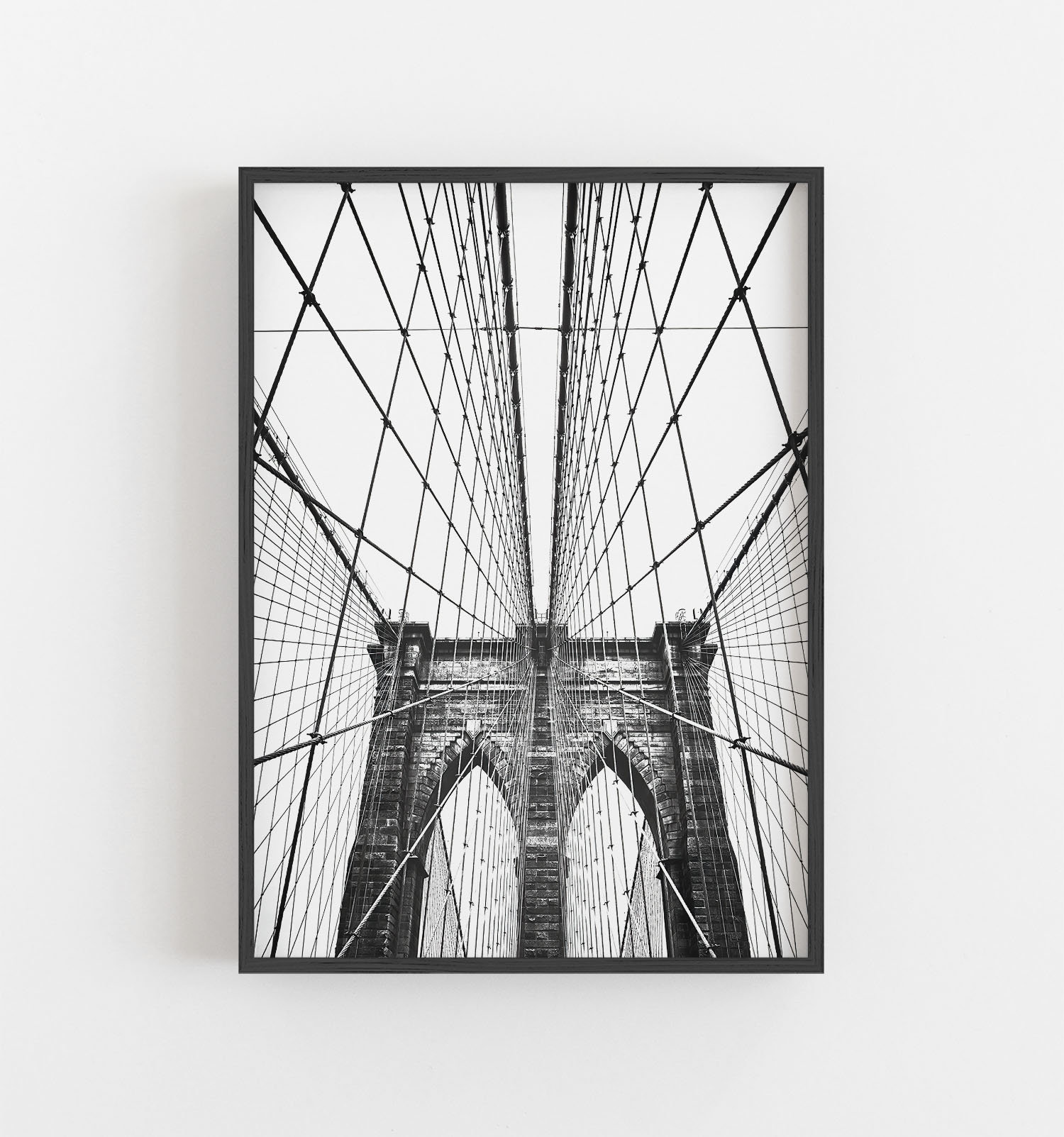 Brooklyn Bridge Print Modern Wall Art Black and White Print - Etsy