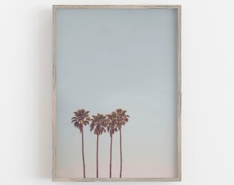 Palm Trees Print, Downloadable Art Print, Palm Trees Wall Art, Coastal Wall Decor, Minimalist Wall Art, DOWNLOAD, PRINTABLE Art, Large Art