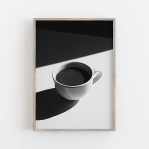 Coffee Wall Art, Black and White Art, Black Coffee Art, Coffee Wall Decor, Coffee Bar Decor, DIGITAL DOWNLOAD, PRINTABLE Wall Art, Large Art