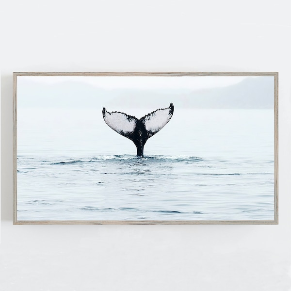 Frame TV Art, Whale Tail Wall Art, Samsung Frame TV Art, Frame Art Tv, Ocean Wall Art, Minimalist Art, Digital DOWNLOAD, Digital Art for Tv