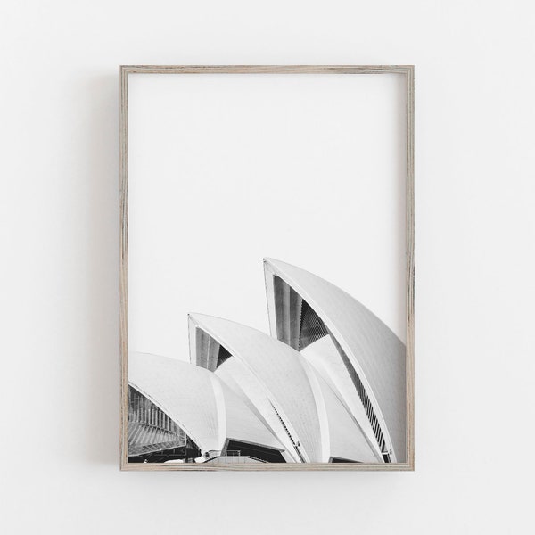 Australia Black and White Print Etsy