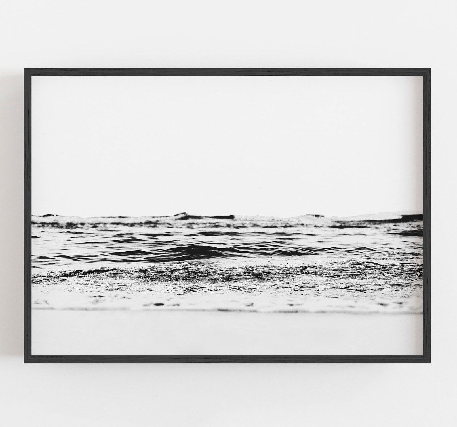 Ocean Print Coastal Wall Art Beach Wall Art Black and White Etsy