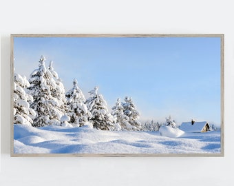 Samsung Frame TV Art, Winter Wall Art, Winter Forest Wall Art, Snowy Trees Art, Nature Wall Decor, Digital DOWNLOAD, Digital Art for Tv