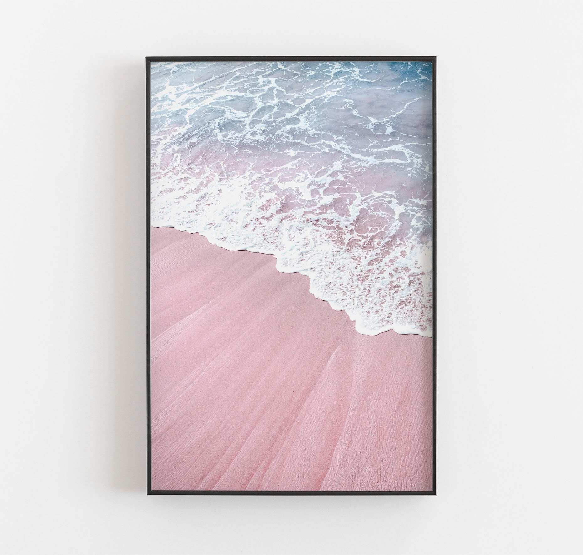 Pink Sand Beach Print Beach Print Coastal Wall Art Beach Etsy