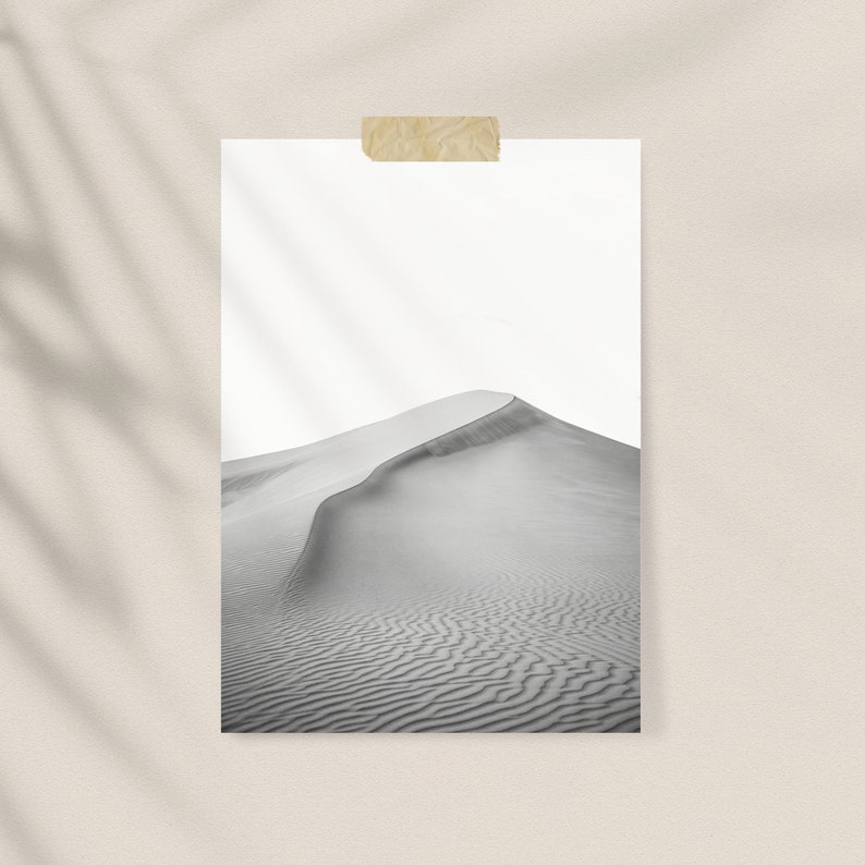 Sand Dune Wall Art Desert Wall Decor Black and White Boho Etsy