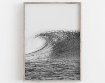 Ocean Wave Print, Black and White Art, Trendy Wall Art, Ocean Art, Beach Wall Art, Coastal, DIGITAL DOWNLOAD, PRINTABLE Wall Art, Large Art