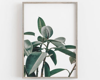 Greenery Wall Art, Green Plant Art, Botanical Wall Art, Green Leaves Art, Minimalist Wall Art, DIGITAL DOWNLOAD, PRINTABLE Art, Large Art