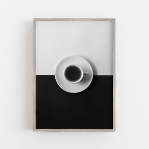 Coffee Wall Art, Black and White Art, Black Coffee Art, Cafe Wall Decor, Minimalist Wall Art, DIGITAL DOWNLOAD, PRINTABLE Wall Art