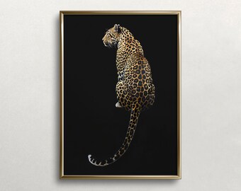 Leopard Print: Dark Moody Cheetah Wall Art (Digital Download)